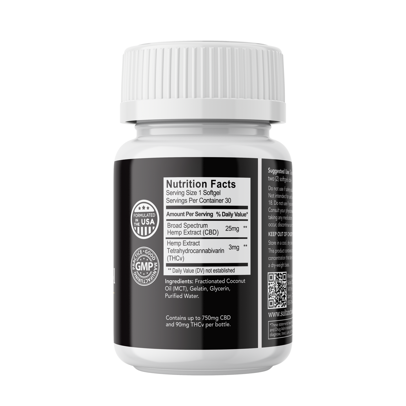 CBD Weight Control Softgels - 25mg CBD & 3mg THC